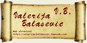 Valerija Balašević vizit kartica
